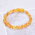thumbnail image 2 of Natural amber baby bracelet infant children diy irregular Amber bracelet jewelry-style：Fire amber；, 2 of 5