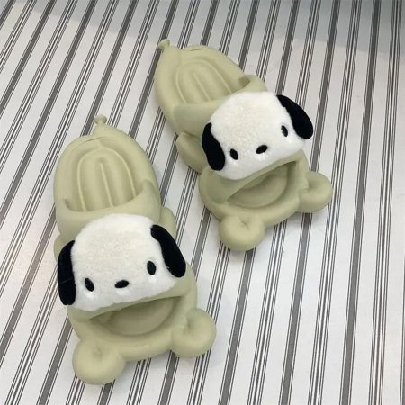 

Sanrio Melody Kuromi Kawaii Flat Shoes Women Cartoon Cute Cinnamoroll Slippers Y2k Girl Casual Korean Sweet Slippers Anti Slip