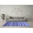 thumbnail image 3 of Ahgly Company Indoor Square Abstract Blue Modern Area Rugs, 7' Square, 3 of 4