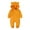 Yellow, variant on KYAIGUO Infant Baby Boys Girls Zipper Hooded Jumpsuit Romper Long Sleeve Onesie Outfit 0-24M Fall Winter Warm Fleece Bodysuit