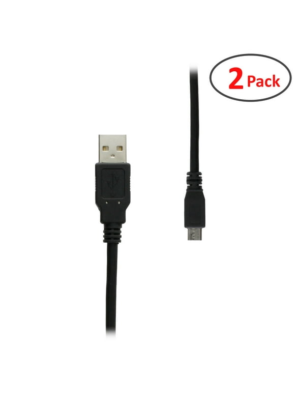 GearIT 2-Pack 3 Feet Micro USB Charging Cable for PS4 Controller - Data Sync Charge Cable for Samsung Galaxy S7 S6 S5 S4 S3 Note 5 4 / Smartphones