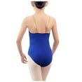 thumbnail image 5 of Bovxnpu One-piece Gymnastics Leotards for Girls, Toddler Kids Dance Outfits, Children's Solid Color Suspender Top Elastic Waist Shorts Dance Practice Suit 5-6 Years, 5 of 5