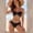 Black, variant on Swimsuit Bikini, Full Coverage Bikini, Two Piece Swimsuit for Women, Womens Bikini Swimsuits, Womens Wavy Edge Bandeau Bikini Strapless Tie Back Side String Bathing Suits Two Piece Swimsuit, Black L