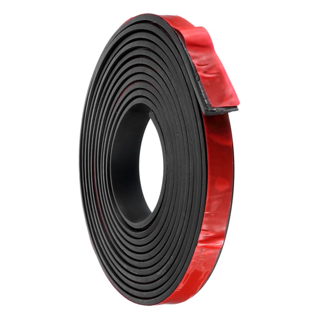 Tiras de goma adhesivas Uxcell, hojas de goma neopreno sólido 0.6"W x 1/8"T x 10'L