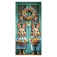 thumbnail image 2 of HongHeng Happy Easter Door Cover Bunny Banner Large Fabric Colorful Spring Welcome Decoration for Easter Party Photo Booth Background Favor Supplies, 35 x 70 Inches, 2 of 6