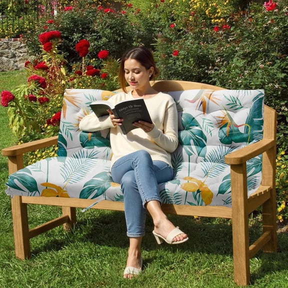 Porch Swing Cushions, Waterproof Swings Replacement Cushion 2-3 Seater with Backrest