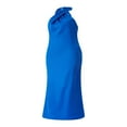 thumbnail image 4 of Women Backless Ruched Maxi Dress Spaghetti Strap Satin Slip Dress Halter Neck Split Long Evening Dresses Green S, 4 of 7