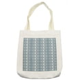 thumbnail image 1 of Tribal Tote Bag, Moroccan Geometric Border Image with Dots Triangles Artwork, Cloth Linen Reusable Bag for Shopping Books Beach and More, 16.5" X 14", Cream, by Ambesonne, 1 of 2