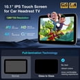thumbnail image 2 of Monitor multifuncional para reposacabezas de TV de coche Android 13 de 10,1 pulgadas para asiento trasero, reproductor de vídeo con pantalla táctil IPS, compatible con WiFi/Bluetooth/Mobile Mirror Lin, 2 of 5