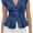 Navy, variant on Womens V Neck Denim Vests Tops Trendy Summer Casual Button Down Y2k Fitted Pleated Sleeveless Jean Tops