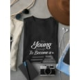 thumbnail image 3 of Still Young To Become A ProCurler Graphic Women Black T-Shirt, Female Large, 3 of 4