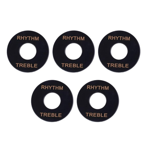 Interruptores de palanca Yuyangstore 5 piezas de guitarra Placa de anillo de agudos de ritmo negro