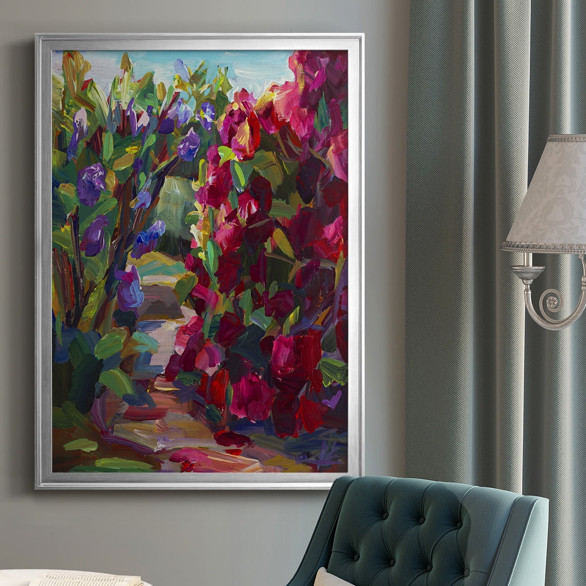 Lilacs & Rhodies Premium Framed Print - Ready to Hang