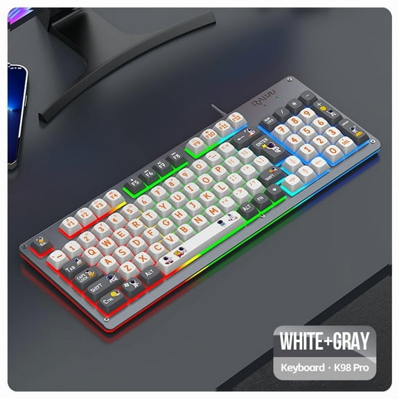 Multiple Styles Of Individual Keyboards, LED Lighting, Computer Competition, Wired Gaming Keyboards. No Battery Required, USB Interface, Colorful And Luminous, Single Keyboard.
