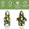 thumbnail image 6 of Fotbe Lemon Fruits Flowers Leaves Print Small Dog Sweater Hoodies Pet Grey Hooded Soft Fleece Sweatshirts with Pocket Fall Winter Puppy Cat Sweaters Warm Clothes-X-Large, 6 of 7