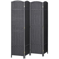 HOMCOM 4 Panel Room Divider Freestanding Folding Privacy Screen, Gray