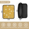 thumbnail image 4 of Hair Tool Organizer Bag with Heat Resistant Mat Removable Travel Storage Case for Hot Air Brushes Curling Irons Honey Jars and Bees Pattern, 4 of 8