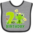 thumbnail image 3 of Inktastic 2nd Birthday Princess Frog Girls Baby Bib, 3 of 4