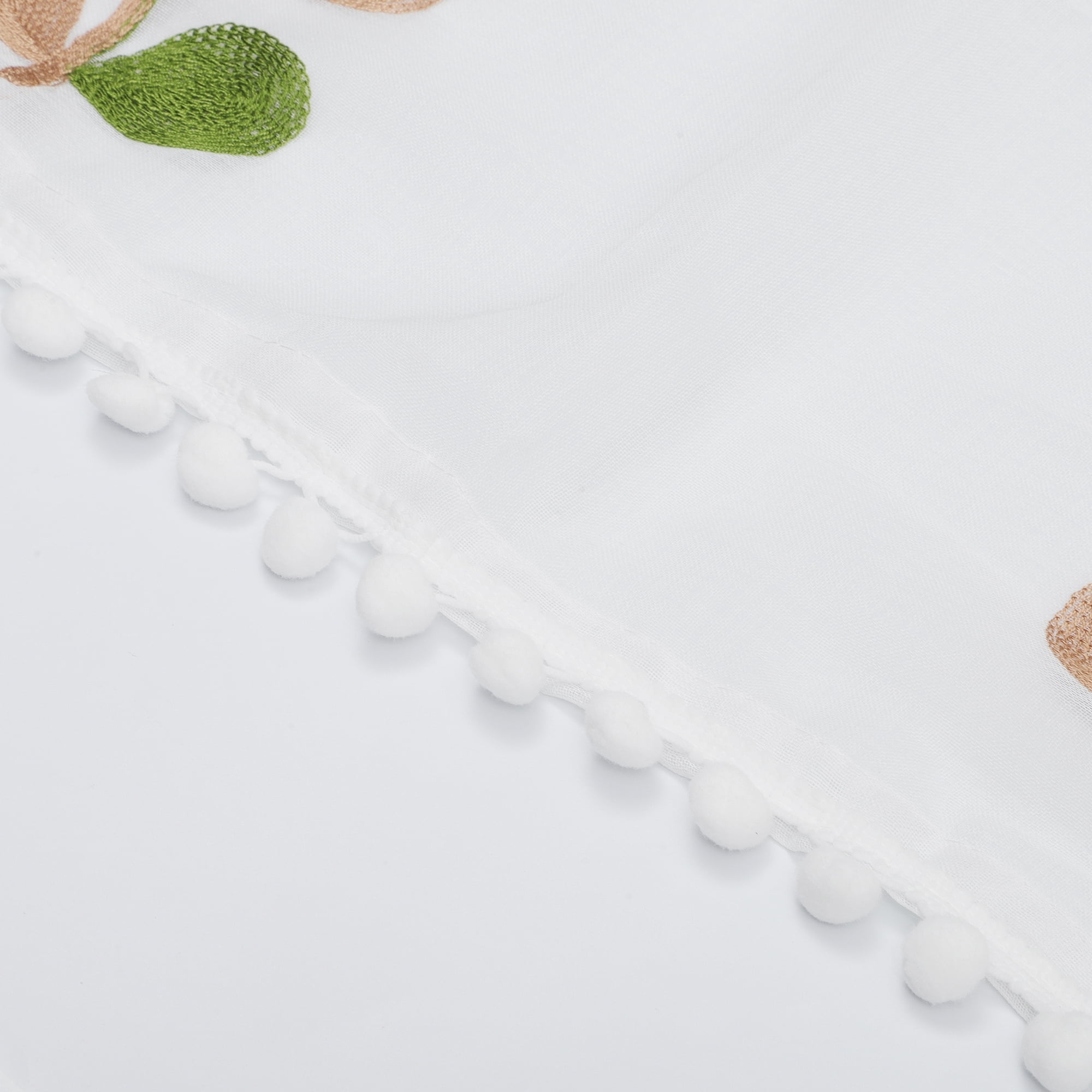 Unique Bargains 2pcs Kitchen Curtains Short Eyelets Net Curtains White 57.09"L x 17.72"W