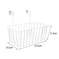 thumbnail image 4 of Wire Basket Over Door Cabinet Organizer Storage Metal Hanging With Hooks For Laundry White Bedroom Pantry, 4 of 7
