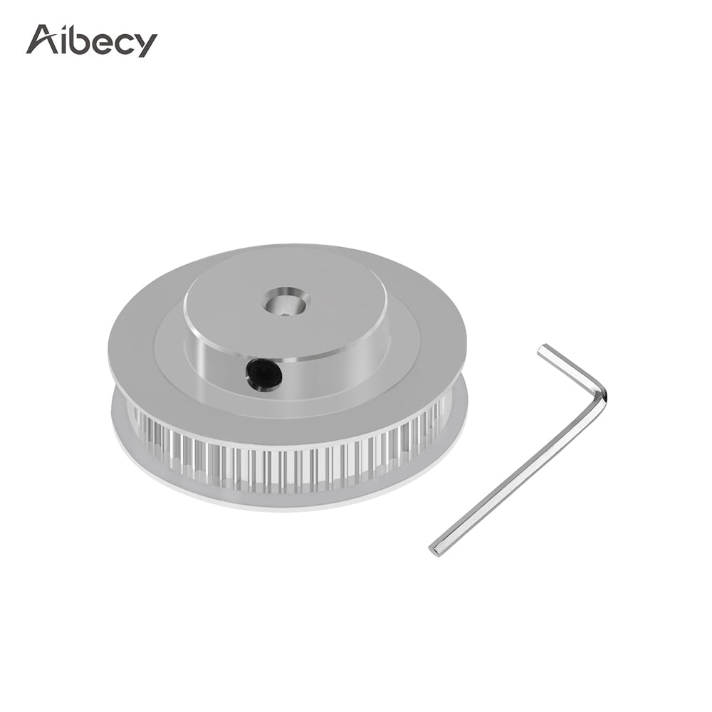 Calorbot 5mm Bore Black Aluminum 20 Teeth Timing Belt Idler Pulley and 4 Pcs Torsion Spring with Allen Wrench for 3D Printer Parts Accessory 6mm Width Timing Belt 6 Pack,Bore 5mm 