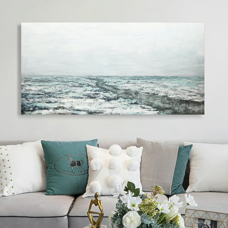 Large Hand Painted Textured 3D Oil Painting on Canvas Big Abstract Wall Art  Landscape Artwork