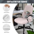 thumbnail image 5 of SCRAWLGOD Elephant Daisy Pink Comfortable Office Chair Covers Washable Stain Resistant Chair Covers for Office Desk Chairs Removable Anti-Dust Desk Chair Slipcovers, S, 5 of 7