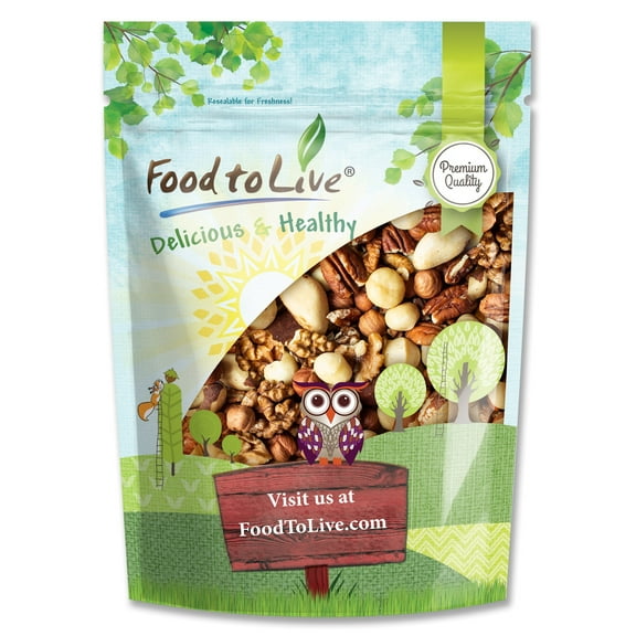 Keto Nuts Mix, 8 Ounces – Vegan, Kosher, Non-Irradiated, Bulk– by Food to Live