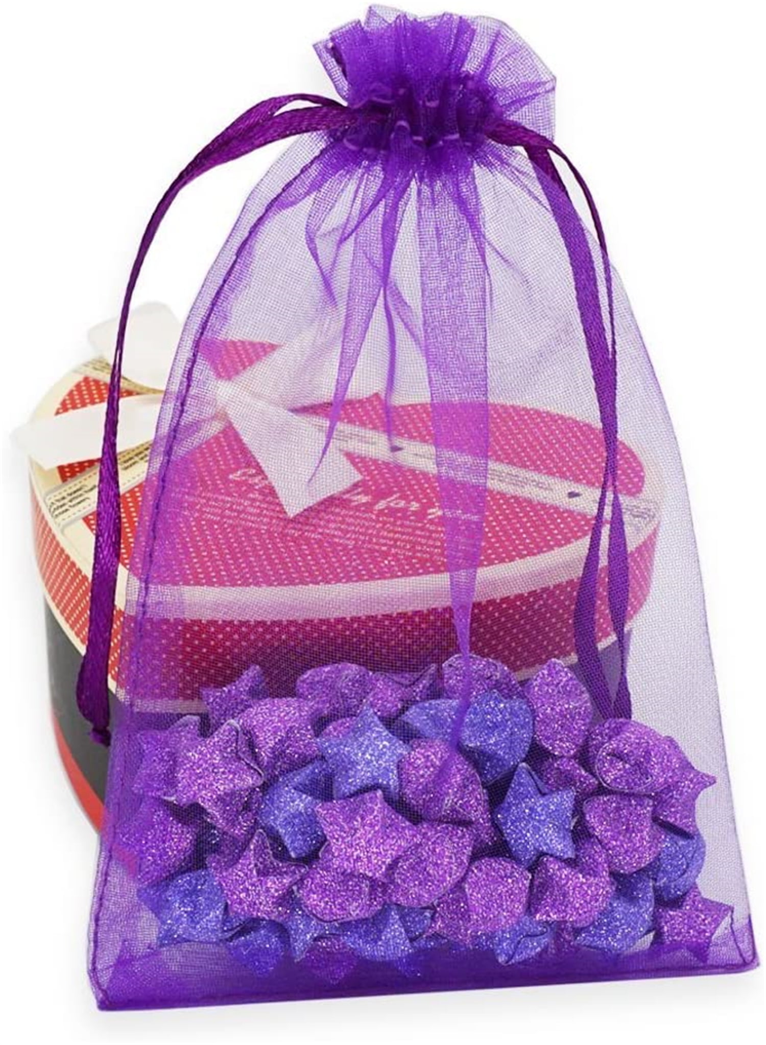 Jexila 100PCS Purple Organza Bag 5''X7'' Sheer Mesh Drawstring Bags Small  Jewelry Sachet Gift Bags for Wedding Party Favor Pouch Halloween Candy Bags  (Purple) - Yahoo Shopping