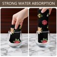 thumbnail image 6 of 6 Pcs Pioneer Flower Floral Print Pattern Kitchen Towels, Funny Microfiber Dish Towel Set, 18" X 26" Tea Towels, 6 of 6