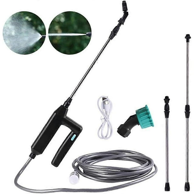 Electric Plant Sprayer Gun Kit,Cordless Washer Spray Gun with Six-hole Nozzle, USB Rechargeable, 23.6inch Pistol Grip Deluxe Agricultural Spray Gun Te