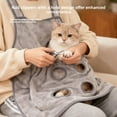 thumbnail image 4 of Warm Fleece Pet Grooming Apron with Adjustable Cat Bib Nail Trimming Scratch Resistant for Cat Lovers and Pet Shops, 4 of 8