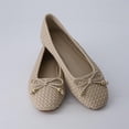 thumbnail image 2 of Cushionaire Audrey Woven Ballet Flats for Women | Round Closed Toe Dress Shoes, Bow Accent, Vegan Leather Upper, Comfortable Cushioned Footbed, Office Work Flat, 2 of 8