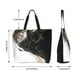 thumbnail image 5 of Balery Black And White Boston Terrier Bolsa Tote Estilo Estético con Cremalleras, Bolsa de Hombro, Bolsa de Compras Grande y Plegable, 5 of 8
