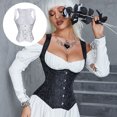 thumbnail image 4 of Corsé gótico steampunk para mujer, chaleco tipo túnica ajustado, corsé de corte sexy, 4 of 5
