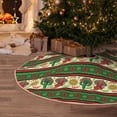 thumbnail image 4 of Salouo Vintage Mexican Christmas Tree Skirt 36" Farmhouse Christmas Decorations Snowman Xmas Tree Skirt Tree Mat for Holiday Party Decor, 4 of 8