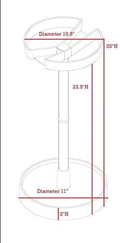 Bromna Umbrella Stand Rack, Free Standing Umbrella Holder, Orange