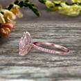 thumbnail image 5 of Princess Cut Morganite Engagement Ring On 10k Rose Gold Wedding Ring Anniversary Ring Carat Weight 1.25 Unique Look Specialized for Brides, 5 of 6