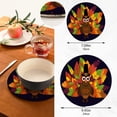thumbnail image 3 of SKYSONIC 2 pcs Colorful Feathers Turkey Pot Holders Trivets, Heat Resistant Trivets,Happy Thanksgiving Cotton Thread Weave Mats for Hot Pads Pans Pot Bowl Teapot, 3 of 7