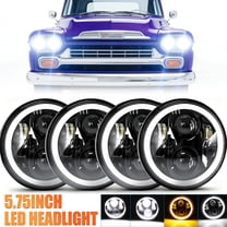 4pcs DOT Approved 5.75" Round LED Headlights with Halo DRL - Fit 1958-1959 Chevy 3100 Truck