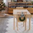 thumbnail image 4 of Mini Christmas Wreath 5 Inch Cabinet Door Hanging with Ribbon Bow Berries, Small Artificial Wreath for Kitchen Window Front Door, Farmhouse Wall Xmas Party Decor Ornament 2PC, 4 of 5