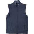 thumbnail image 1 of Tasso Elba Mens Full-Zip Pocket Sweater Vest, Blue, Small, 1 of 1