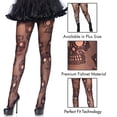 thumbnail image 3 of Mallas Leg Avenue Skull Fishnet Sugar Skull 1X-2X para mujer, 3 of 4