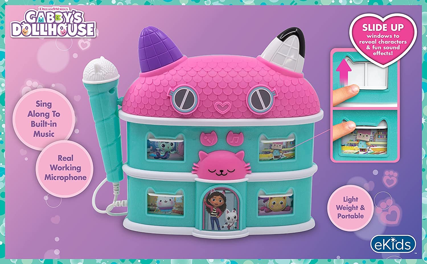 eKids Gabby's Dollhouse Sing Along Boom Box Speaker photo 3