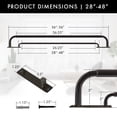 thumbnail image 4 of MERIVILLE 1" Double Wraparound Curtain Rod Set, Adjustable 28–48 Inches, Blackout Design, Oil-Rubbed Bronze, 4 of 5