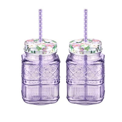 16oz 2pk Crystal Claro Mason Jar Glasses