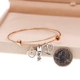 thumbnail image 5 of Uloveido Stainless Steel Faith Bracelet,Mustard Seed Heart Pendant, Tree Life Cuff Bangles for Teen Girls Y641-rose gold-heart, 5 of 7