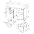 thumbnail image 4 of Monarch Specialties Computer Desk, Home Office, Laptop, Left, Right Set-up, Storage Drawers, 48"l, Work, Metal, Laminate, White, Black, Contemporary, Modern, 4 of 4