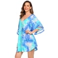 thumbnail image 3 of Ekouaer Coverups for Women Knee Length Swim Cover Up Dress 2025 Flowy Swimsuit Coverup Summer Hawaiian Beach Coverups Colored Leaves, 3 of 5