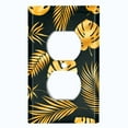 thumbnail image 2 of Metal Light Switch Plate Cover Tropical Jungle Palm Leaves Yellow Black JGL015, 2 of 13